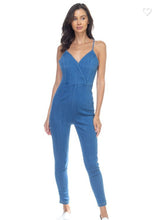 Load image into Gallery viewer, Denim cami  jumpsuit
