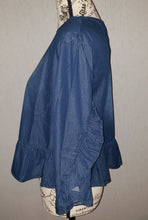 Load image into Gallery viewer, Ruffle Denim Top
