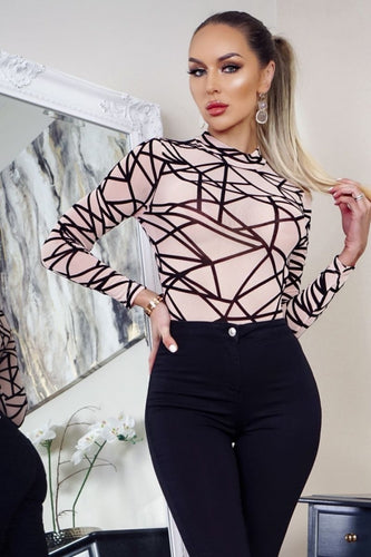 Abstract lace bodysuit